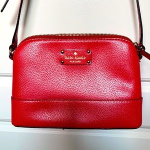 Kate Spade Wellesley Hanna Gen Leather Red Crossbody Handbag